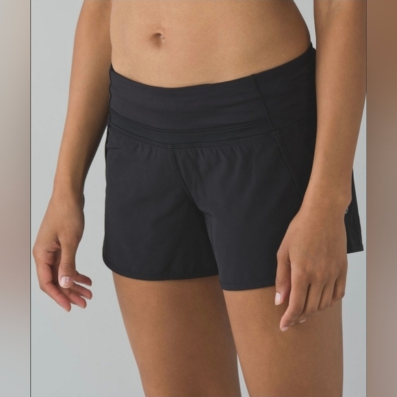 Lululemon Run Times Short *4-way Stretch 4" Black - Picture 1 of 8